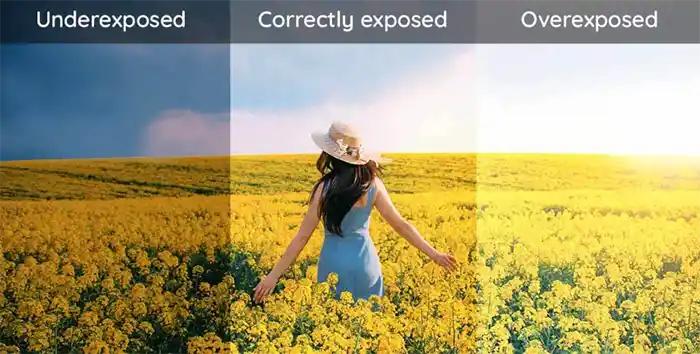 Contoh hasil foto dengan exposure berbeda