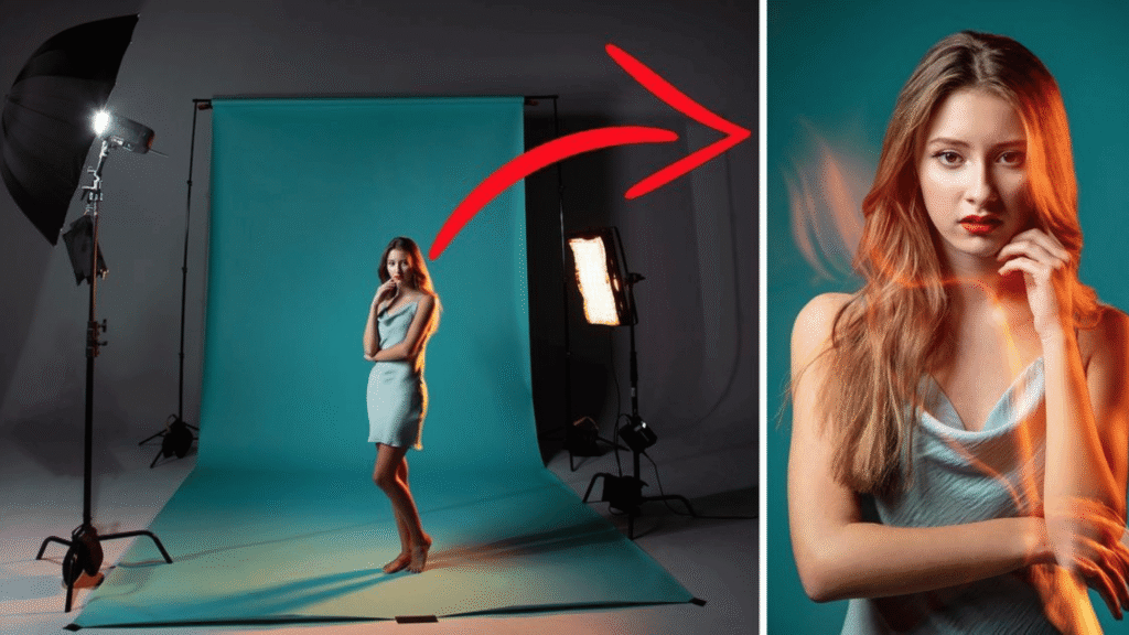 Fotografer pemula belajar mengatur lighting fotografi